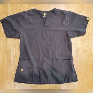 EUC Wonder Wink brown scrub top